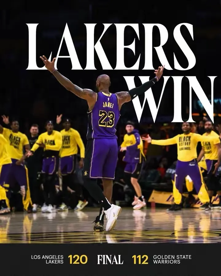 湖人客场险胜国王,詹皇广场+庆祝 湖人客场险胜国王,詹皇广场+庆祝